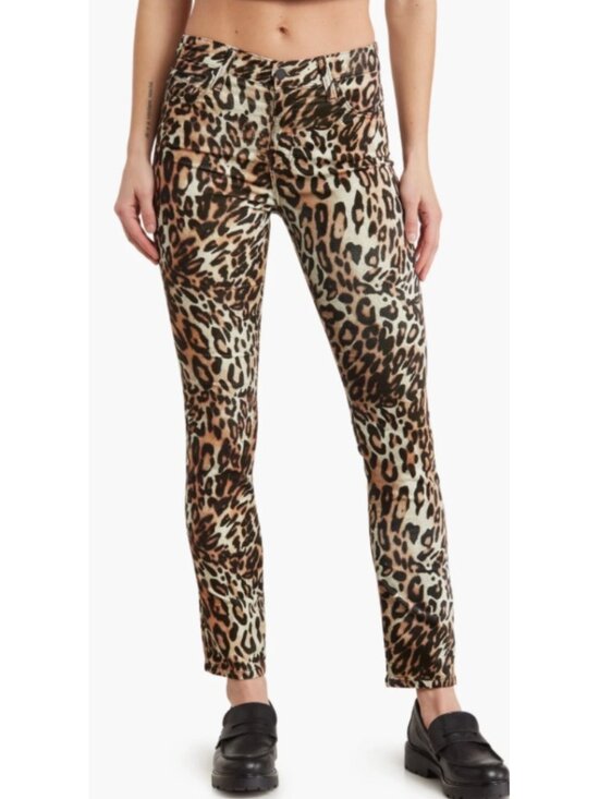 Ag Adriano Goldschmied Denim - AG THE MARI HIGH RISE STRAIGHT LEOPARD JEAN Sz 26 NWT